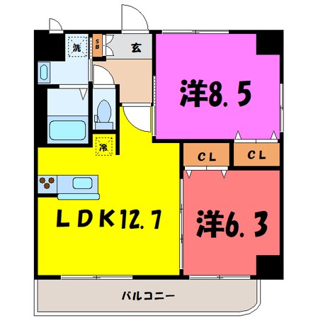 グラン・ルポ高崎（高崎市新田町）の物件間取画像